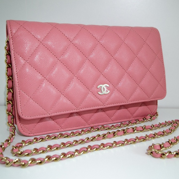 CHANEL 22C Pink Caviar Wallet on Chain NEW - Picture 1 of 10
